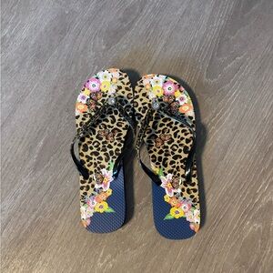 Brighton Leopard and Floral Sandals